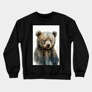 Cute Watercolor Bear Baby Aesthetic Animal Art Painting Crewneck Sweatshirt